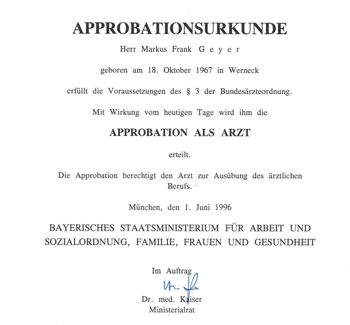 Approbation als Arzt