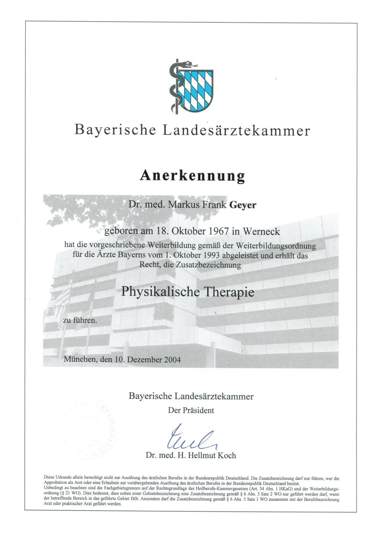 Physikalische Therapie